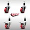 Service Caster 3'' SS Red Poly Swivel 1-3/8'' Expanding Stem Caster Set 2 Total Lock Brakes, 4PK SCC-SSEXTTL20S314-PPUB-RED-2-S-2-138 - alternate 3